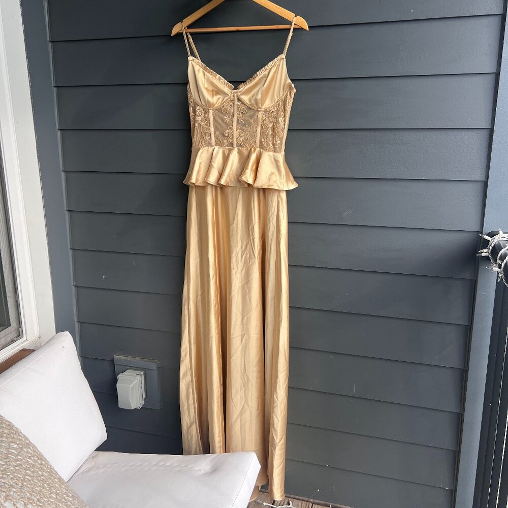 V Chapman Dakota Gown Desert Tan Dress
